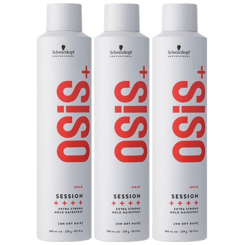 OSIS+ Session Extra Strong Hold Hairspray 300ml x 3