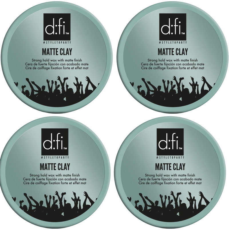 d:fi Matte Clay Strong Hold Wax 150g x 4